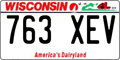 WI license plate 763XEV