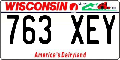 WI license plate 763XEY