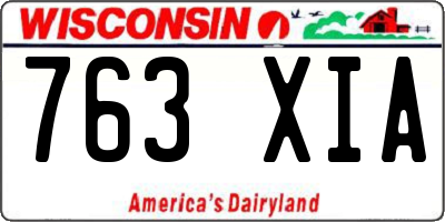 WI license plate 763XIA