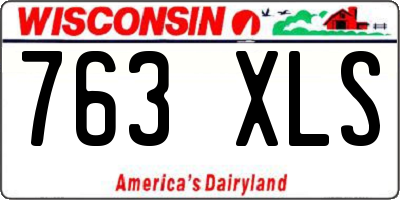 WI license plate 763XLS