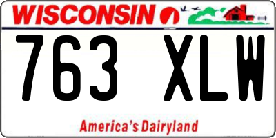 WI license plate 763XLW