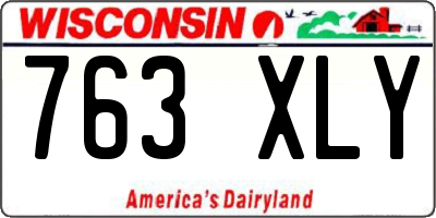 WI license plate 763XLY