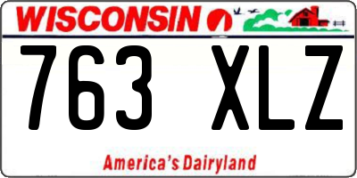 WI license plate 763XLZ