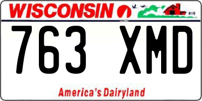 WI license plate 763XMD