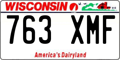 WI license plate 763XMF
