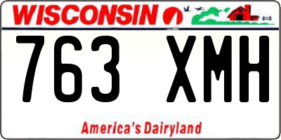 WI license plate 763XMH