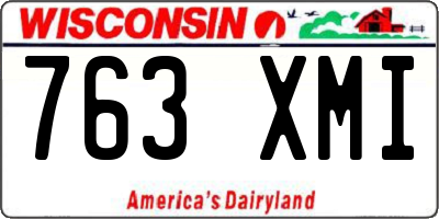 WI license plate 763XMI