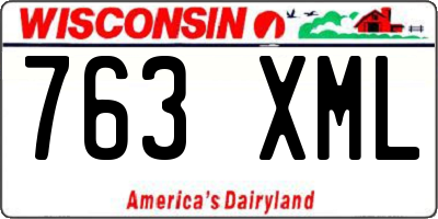 WI license plate 763XML