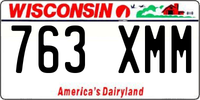 WI license plate 763XMM