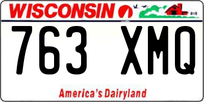 WI license plate 763XMQ