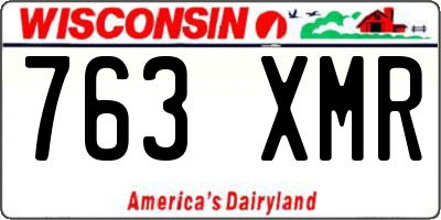 WI license plate 763XMR