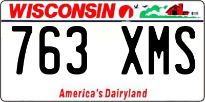 WI license plate 763XMS