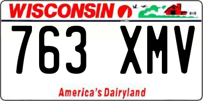 WI license plate 763XMV