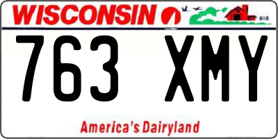 WI license plate 763XMY