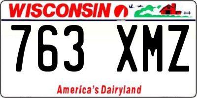 WI license plate 763XMZ