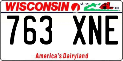 WI license plate 763XNE