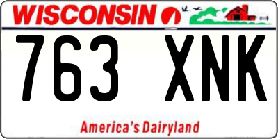 WI license plate 763XNK