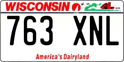 WI license plate 763XNL