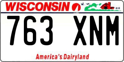 WI license plate 763XNM