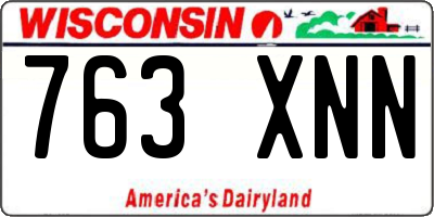 WI license plate 763XNN