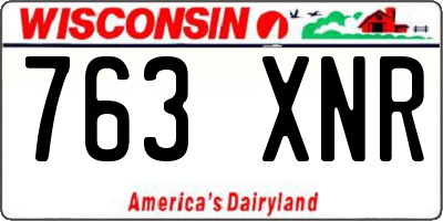 WI license plate 763XNR