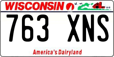 WI license plate 763XNS