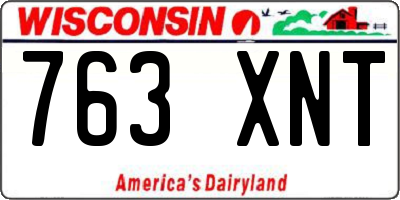 WI license plate 763XNT