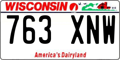 WI license plate 763XNW