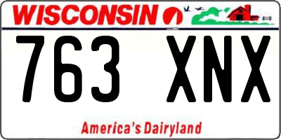 WI license plate 763XNX