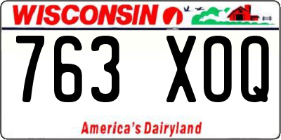 WI license plate 763XOQ