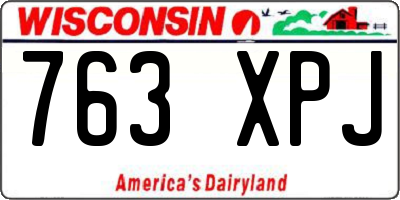 WI license plate 763XPJ