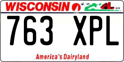 WI license plate 763XPL