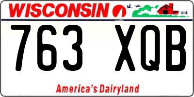 WI license plate 763XQB