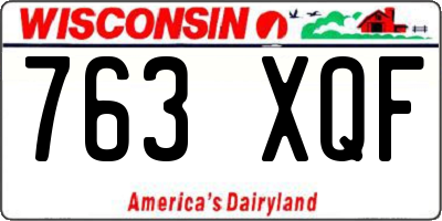 WI license plate 763XQF