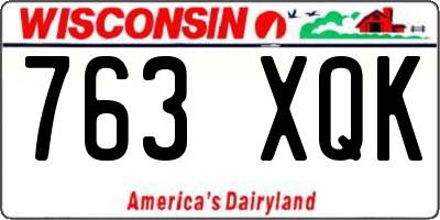 WI license plate 763XQK