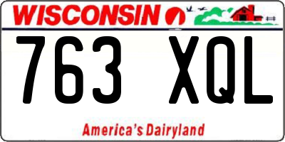 WI license plate 763XQL