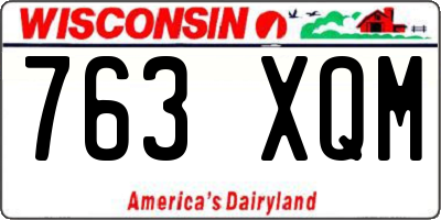 WI license plate 763XQM