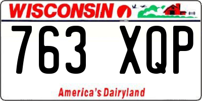 WI license plate 763XQP