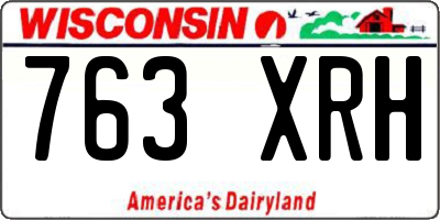 WI license plate 763XRH