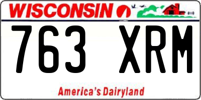 WI license plate 763XRM