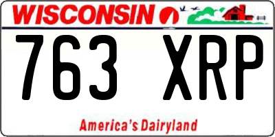 WI license plate 763XRP