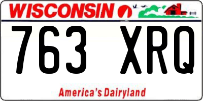 WI license plate 763XRQ
