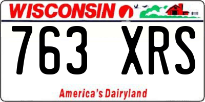 WI license plate 763XRS