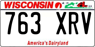 WI license plate 763XRV
