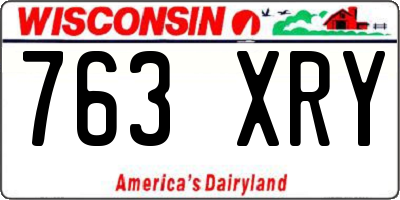 WI license plate 763XRY