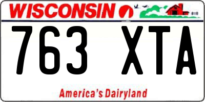 WI license plate 763XTA