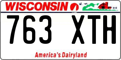 WI license plate 763XTH