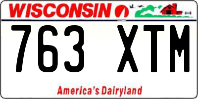 WI license plate 763XTM