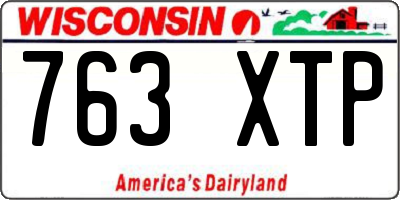WI license plate 763XTP