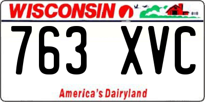 WI license plate 763XVC